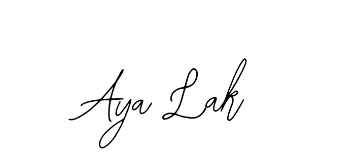 How to Draw Aya Lak signature style? Bearetta-2O07w is a latest design signature styles for name Aya Lak. Aya Lak signature style 12 images and pictures png
