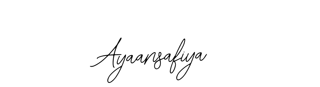 How to make Ayaansafiya name signature. Use Bearetta-2O07w style for creating short signs online. This is the latest handwritten sign. Ayaansafiya signature style 12 images and pictures png