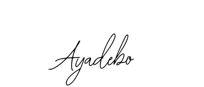 Design your own signature with our free online signature maker. With this signature software, you can create a handwritten (Bearetta-2O07w) signature for name Ayadebo. Ayadebo signature style 12 images and pictures png