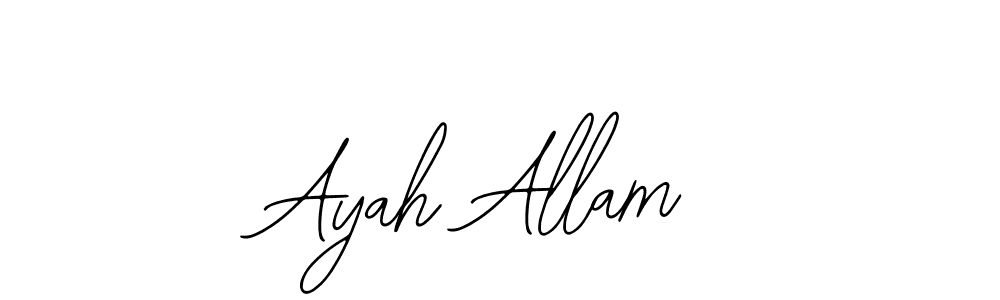 Make a beautiful signature design for name Ayah Allam. With this signature (Bearetta-2O07w) style, you can create a handwritten signature for free. Ayah Allam signature style 12 images and pictures png