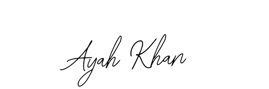 How to make Ayah Khan name signature. Use Bearetta-2O07w style for creating short signs online. This is the latest handwritten sign. Ayah Khan signature style 12 images and pictures png