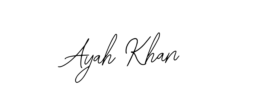 Make a beautiful signature design for name Ayah Khan. With this signature (Bearetta-2O07w) style, you can create a handwritten signature for free. Ayah Khan signature style 12 images and pictures png