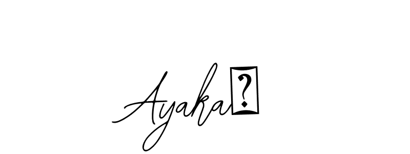 Ayaka♥ stylish signature style. Best Handwritten Sign (Bearetta-2O07w) for my name. Handwritten Signature Collection Ideas for my name Ayaka♥. Ayaka♥ signature style 12 images and pictures png