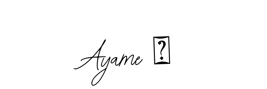 This is the best signature style for the Ayame ♡ name. Also you like these signature font (Bearetta-2O07w). Mix name signature. Ayame ♡ signature style 12 images and pictures png