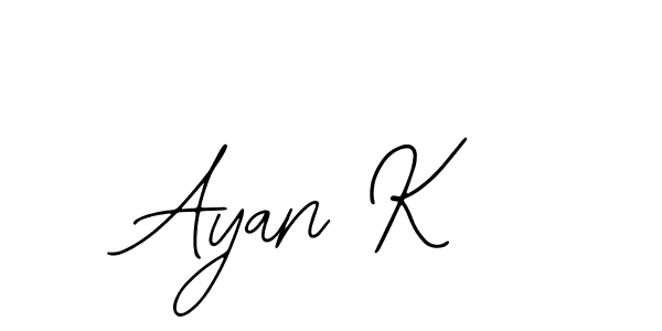 Also we have Ayan K name is the best signature style. Create professional handwritten signature collection using Bearetta-2O07w autograph style. Ayan K signature style 12 images and pictures png