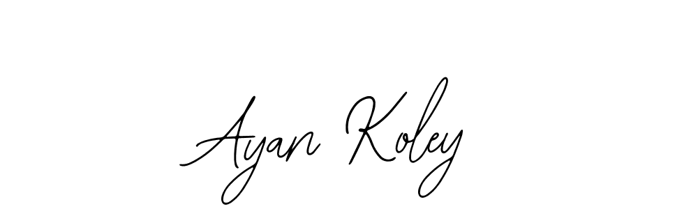 Bearetta-2O07w is a professional signature style that is perfect for those who want to add a touch of class to their signature. It is also a great choice for those who want to make their signature more unique. Get Ayan Koley name to fancy signature for free. Ayan Koley signature style 12 images and pictures png