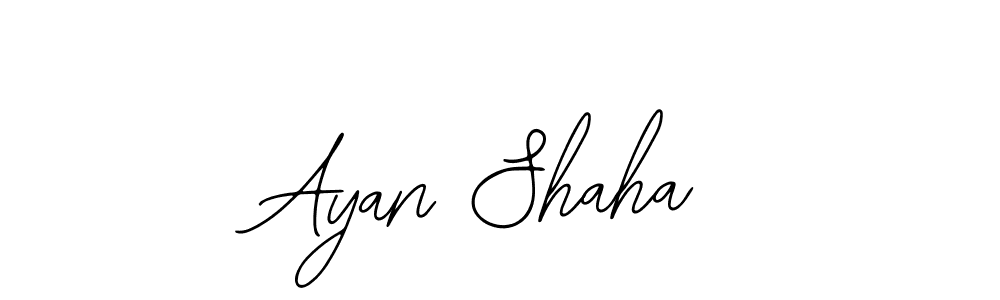Use a signature maker to create a handwritten signature online. With this signature software, you can design (Bearetta-2O07w) your own signature for name Ayan Shaha. Ayan Shaha signature style 12 images and pictures png
