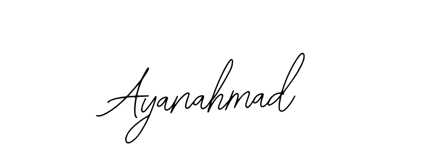 How to make Ayanahmad name signature. Use Bearetta-2O07w style for creating short signs online. This is the latest handwritten sign. Ayanahmad signature style 12 images and pictures png