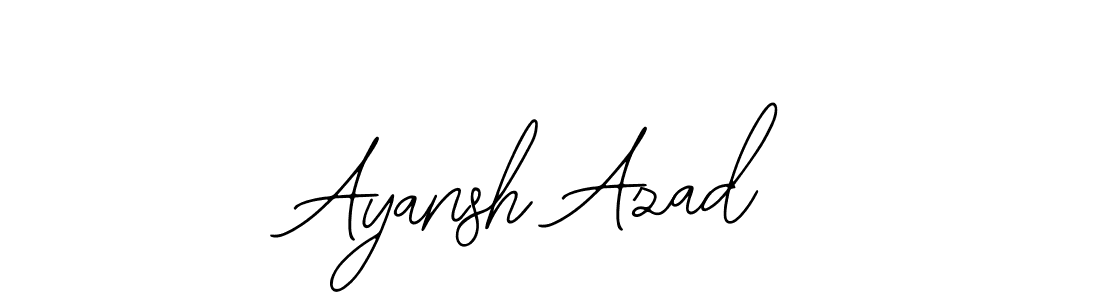 Bearetta-2O07w is a professional signature style that is perfect for those who want to add a touch of class to their signature. It is also a great choice for those who want to make their signature more unique. Get Ayansh Azad name to fancy signature for free. Ayansh Azad signature style 12 images and pictures png