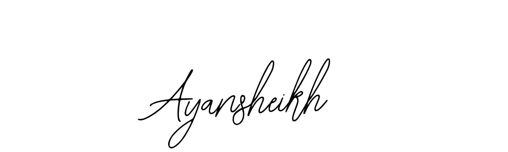 Design your own signature with our free online signature maker. With this signature software, you can create a handwritten (Bearetta-2O07w) signature for name Ayansheikh. Ayansheikh signature style 12 images and pictures png