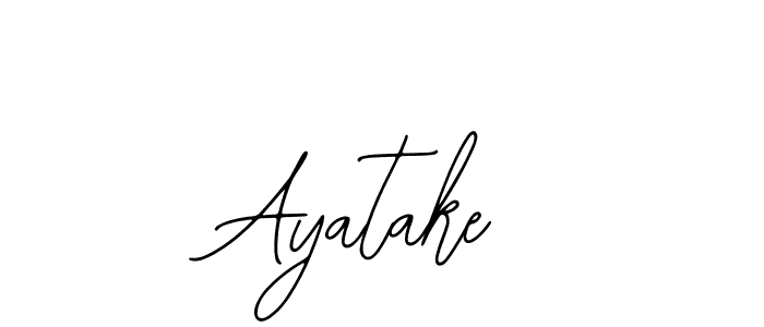 Design your own signature with our free online signature maker. With this signature software, you can create a handwritten (Bearetta-2O07w) signature for name Ayatake. Ayatake signature style 12 images and pictures png