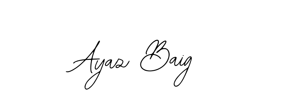 Design your own signature with our free online signature maker. With this signature software, you can create a handwritten (Bearetta-2O07w) signature for name Ayaz Baig. Ayaz Baig signature style 12 images and pictures png