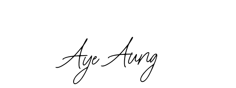 How to make Aye Aung name signature. Use Bearetta-2O07w style for creating short signs online. This is the latest handwritten sign. Aye Aung signature style 12 images and pictures png