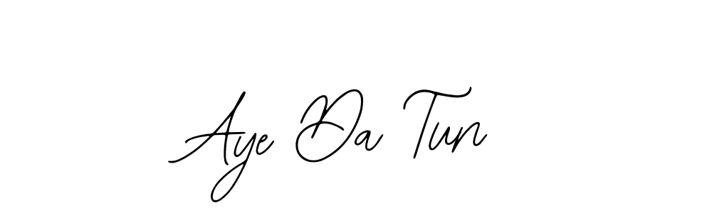 Also You can easily find your signature by using the search form. We will create Aye Da Tun name handwritten signature images for you free of cost using Bearetta-2O07w sign style. Aye Da Tun signature style 12 images and pictures png