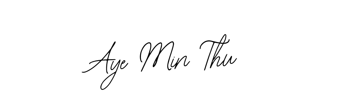 Make a beautiful signature design for name Aye Min Thu. With this signature (Bearetta-2O07w) style, you can create a handwritten signature for free. Aye Min Thu signature style 12 images and pictures png