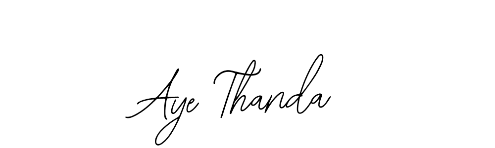 if you are searching for the best signature style for your name Aye Thanda. so please give up your signature search. here we have designed multiple signature styles  using Bearetta-2O07w. Aye Thanda signature style 12 images and pictures png