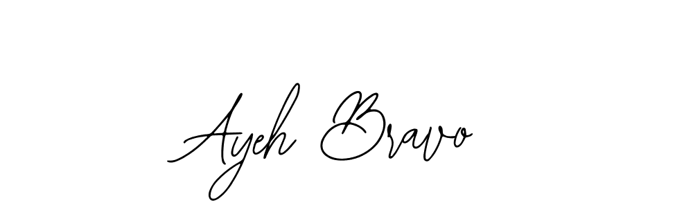 How to make Ayeh Bravo name signature. Use Bearetta-2O07w style for creating short signs online. This is the latest handwritten sign. Ayeh Bravo signature style 12 images and pictures png