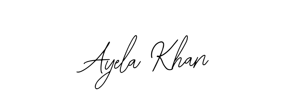 The best way (Bearetta-2O07w) to make a short signature is to pick only two or three words in your name. The name Ayela Khan include a total of six letters. For converting this name. Ayela Khan signature style 12 images and pictures png