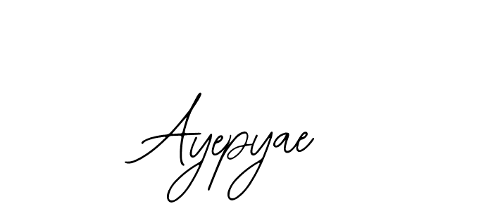 if you are searching for the best signature style for your name Ayepyae. so please give up your signature search. here we have designed multiple signature styles  using Bearetta-2O07w. Ayepyae signature style 12 images and pictures png