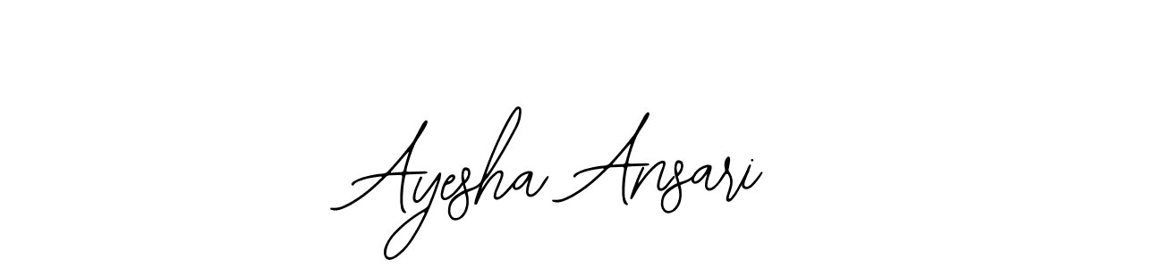 Make a beautiful signature design for name Ayesha Ansari. With this signature (Bearetta-2O07w) style, you can create a handwritten signature for free. Ayesha Ansari signature style 12 images and pictures png