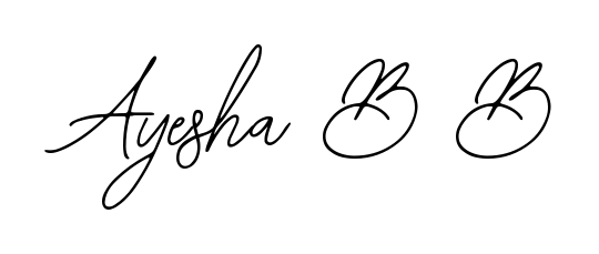 Ayesha B B stylish signature style. Best Handwritten Sign (Bearetta-2O07w) for my name. Handwritten Signature Collection Ideas for my name Ayesha B B. Ayesha B B signature style 12 images and pictures png