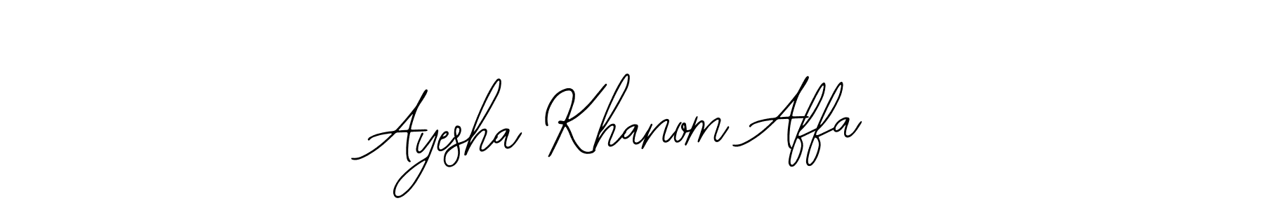 Design your own signature with our free online signature maker. With this signature software, you can create a handwritten (Bearetta-2O07w) signature for name Ayesha Khanom Affa. Ayesha Khanom Affa signature style 12 images and pictures png