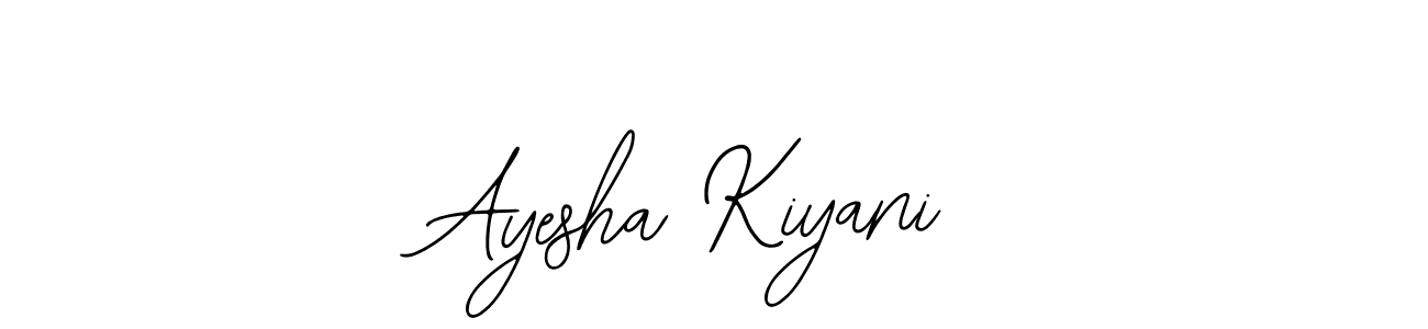 How to make Ayesha Kiyani name signature. Use Bearetta-2O07w style for creating short signs online. This is the latest handwritten sign. Ayesha Kiyani signature style 12 images and pictures png