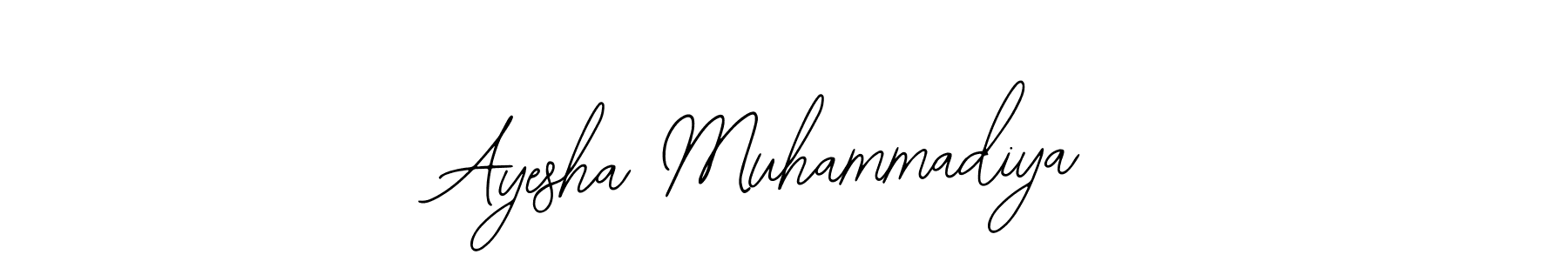 if you are searching for the best signature style for your name Ayesha Muhammadiya. so please give up your signature search. here we have designed multiple signature styles  using Bearetta-2O07w. Ayesha Muhammadiya signature style 12 images and pictures png