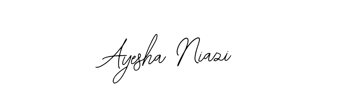 Design your own signature with our free online signature maker. With this signature software, you can create a handwritten (Bearetta-2O07w) signature for name Ayesha Niazi. Ayesha Niazi signature style 12 images and pictures png
