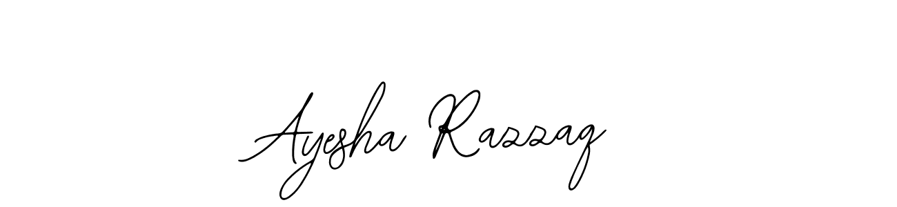 Design your own signature with our free online signature maker. With this signature software, you can create a handwritten (Bearetta-2O07w) signature for name Ayesha Razzaq. Ayesha Razzaq signature style 12 images and pictures png