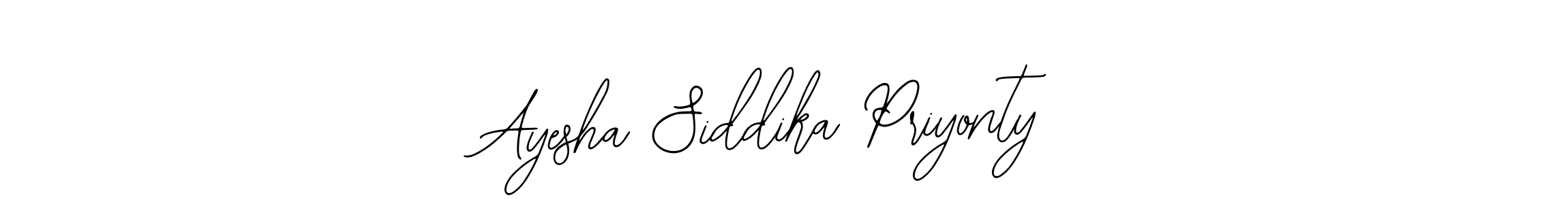Also You can easily find your signature by using the search form. We will create Ayesha Siddika Priyonty name handwritten signature images for you free of cost using Bearetta-2O07w sign style. Ayesha Siddika Priyonty signature style 12 images and pictures png