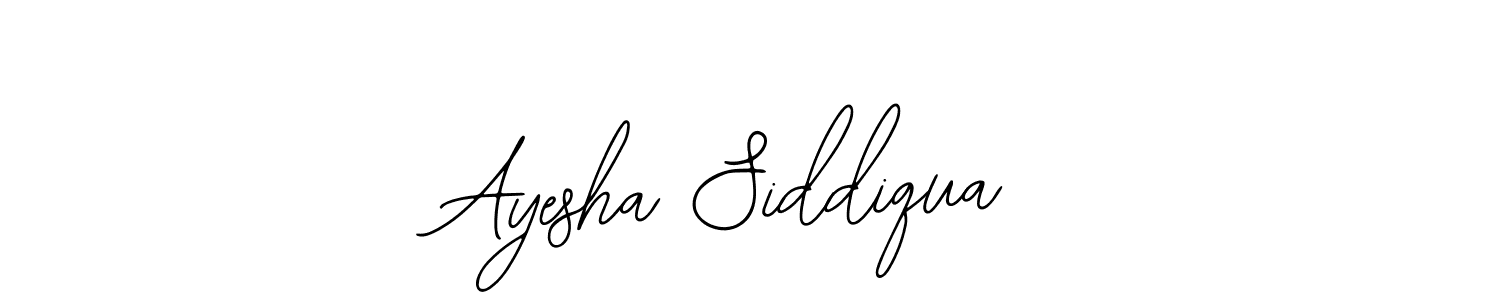 Design your own signature with our free online signature maker. With this signature software, you can create a handwritten (Bearetta-2O07w) signature for name Ayesha Siddiqua. Ayesha Siddiqua signature style 12 images and pictures png