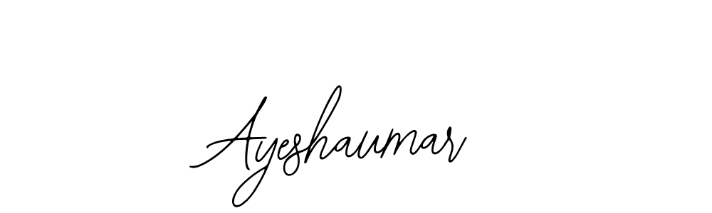 Bearetta-2O07w is a professional signature style that is perfect for those who want to add a touch of class to their signature. It is also a great choice for those who want to make their signature more unique. Get Ayeshaumar name to fancy signature for free. Ayeshaumar signature style 12 images and pictures png