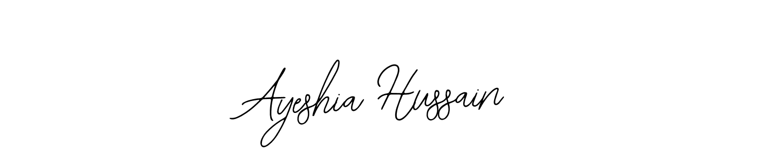 Make a short Ayeshia Hussain signature style. Manage your documents anywhere anytime using Bearetta-2O07w. Create and add eSignatures, submit forms, share and send files easily. Ayeshia Hussain signature style 12 images and pictures png