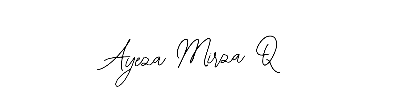 Design your own signature with our free online signature maker. With this signature software, you can create a handwritten (Bearetta-2O07w) signature for name Ayeza Mirza Q. Ayeza Mirza Q signature style 12 images and pictures png