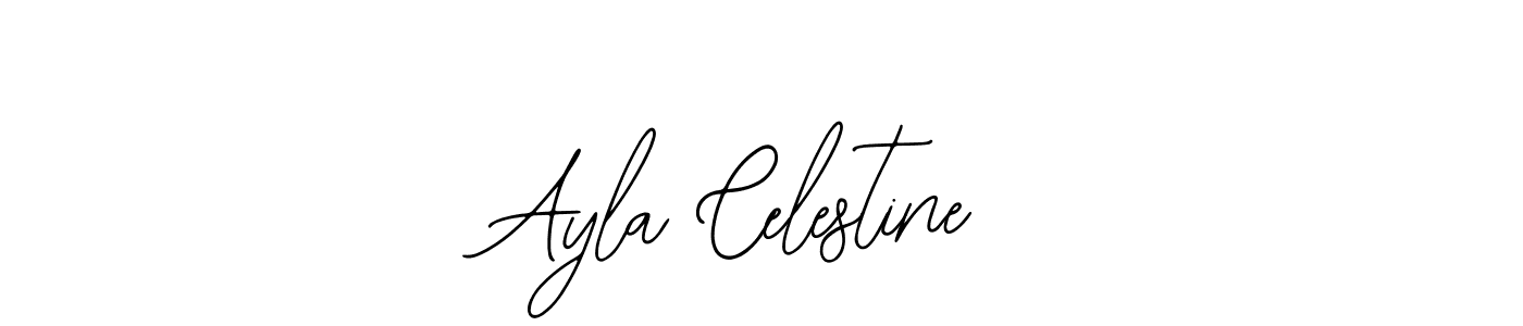 How to make Ayla Celestine name signature. Use Bearetta-2O07w style for creating short signs online. This is the latest handwritten sign. Ayla Celestine signature style 12 images and pictures png