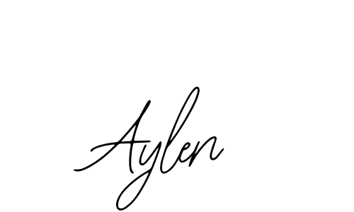 Use a signature maker to create a handwritten signature online. With this signature software, you can design (Bearetta-2O07w) your own signature for name Aylen. Aylen signature style 12 images and pictures png