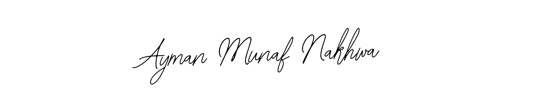 Also we have Ayman Munaf Nakhwa name is the best signature style. Create professional handwritten signature collection using Bearetta-2O07w autograph style. Ayman Munaf Nakhwa signature style 12 images and pictures png