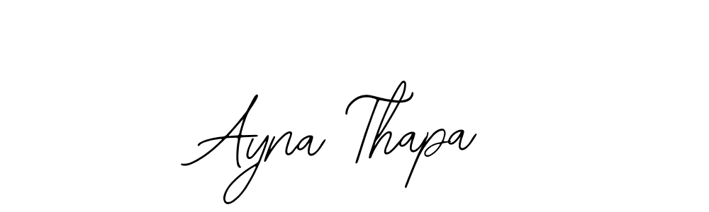 How to make Ayna Thapa signature? Bearetta-2O07w is a professional autograph style. Create handwritten signature for Ayna Thapa name. Ayna Thapa signature style 12 images and pictures png