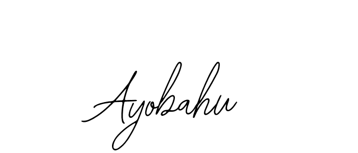 Use a signature maker to create a handwritten signature online. With this signature software, you can design (Bearetta-2O07w) your own signature for name Ayobahu. Ayobahu signature style 12 images and pictures png