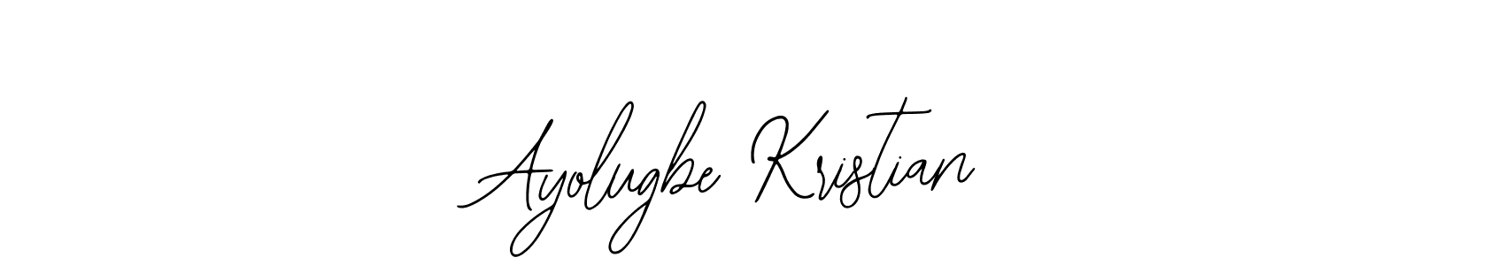 You should practise on your own different ways (Bearetta-2O07w) to write your name (Ayolugbe Kristian) in signature. don't let someone else do it for you. Ayolugbe Kristian signature style 12 images and pictures png