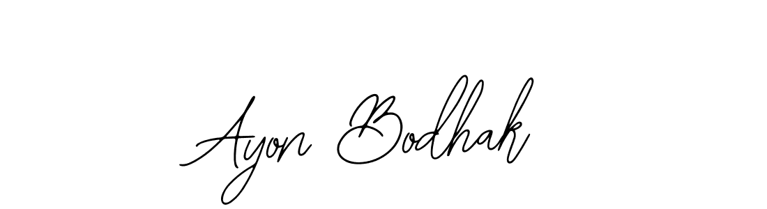 Design your own signature with our free online signature maker. With this signature software, you can create a handwritten (Bearetta-2O07w) signature for name Ayon Bodhak. Ayon Bodhak signature style 12 images and pictures png