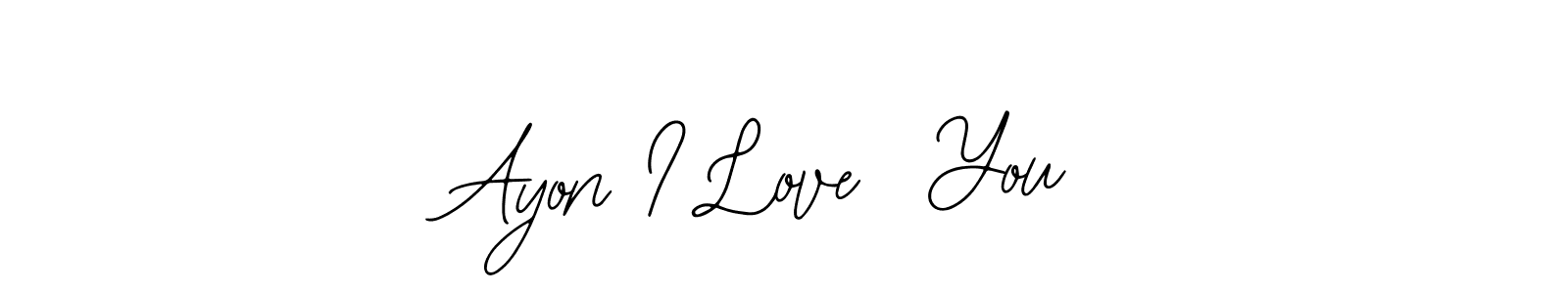 Once you've used our free online signature maker to create your best signature Bearetta-2O07w style, it's time to enjoy all of the benefits that Ayon I Love  You name signing documents. Ayon I Love  You signature style 12 images and pictures png