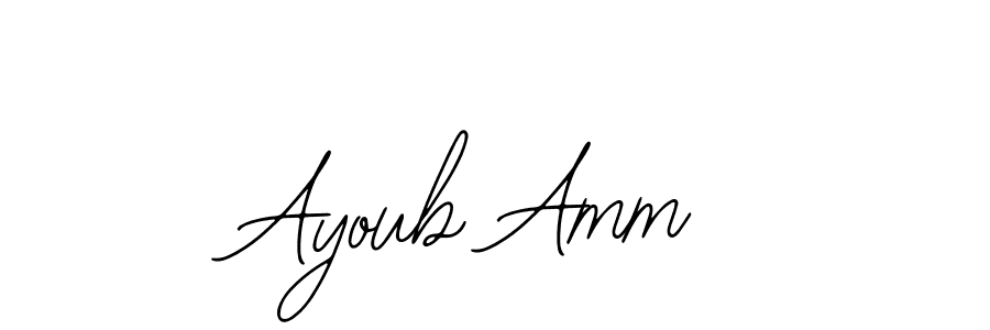 Design your own signature with our free online signature maker. With this signature software, you can create a handwritten (Bearetta-2O07w) signature for name Ayoub Amm. Ayoub Amm signature style 12 images and pictures png
