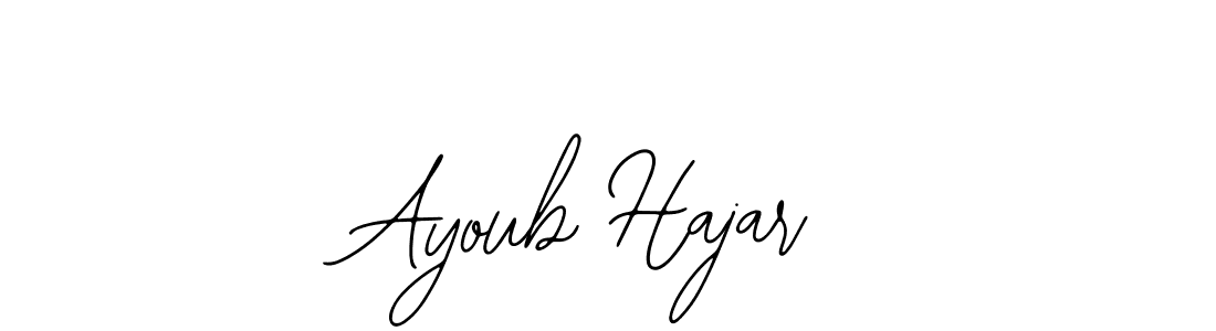Design your own signature with our free online signature maker. With this signature software, you can create a handwritten (Bearetta-2O07w) signature for name Ayoub Hajar. Ayoub Hajar signature style 12 images and pictures png