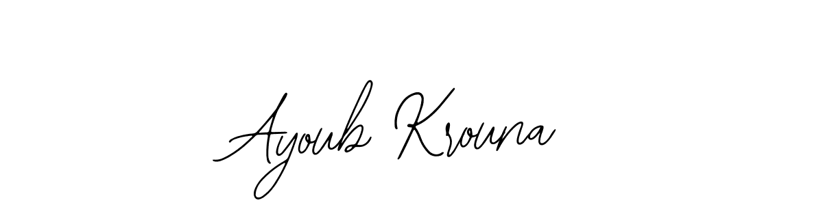 Also You can easily find your signature by using the search form. We will create Ayoub Krouna name handwritten signature images for you free of cost using Bearetta-2O07w sign style. Ayoub Krouna signature style 12 images and pictures png