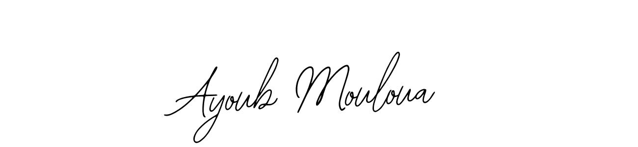 Design your own signature with our free online signature maker. With this signature software, you can create a handwritten (Bearetta-2O07w) signature for name Ayoub Mouloua. Ayoub Mouloua signature style 12 images and pictures png
