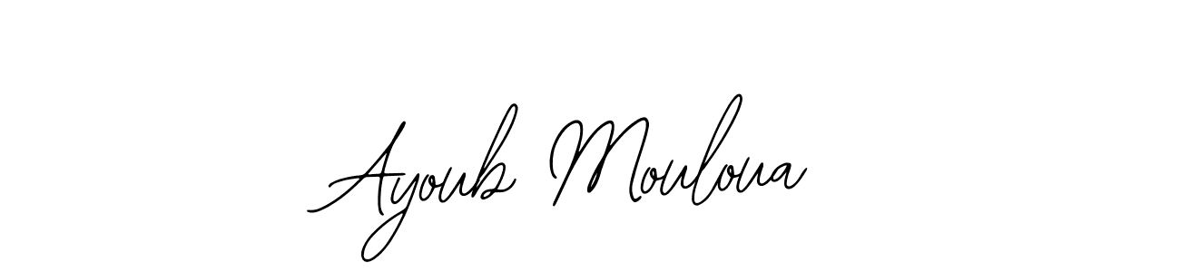 Design your own signature with our free online signature maker. With this signature software, you can create a handwritten (Bearetta-2O07w) signature for name Ayoub Mouloua. Ayoub Mouloua signature style 12 images and pictures png