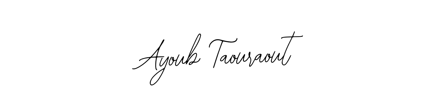 if you are searching for the best signature style for your name Ayoub Taouraout. so please give up your signature search. here we have designed multiple signature styles  using Bearetta-2O07w. Ayoub Taouraout signature style 12 images and pictures png