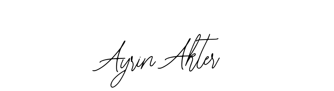 How to make Ayrin Akter name signature. Use Bearetta-2O07w style for creating short signs online. This is the latest handwritten sign. Ayrin Akter signature style 12 images and pictures png